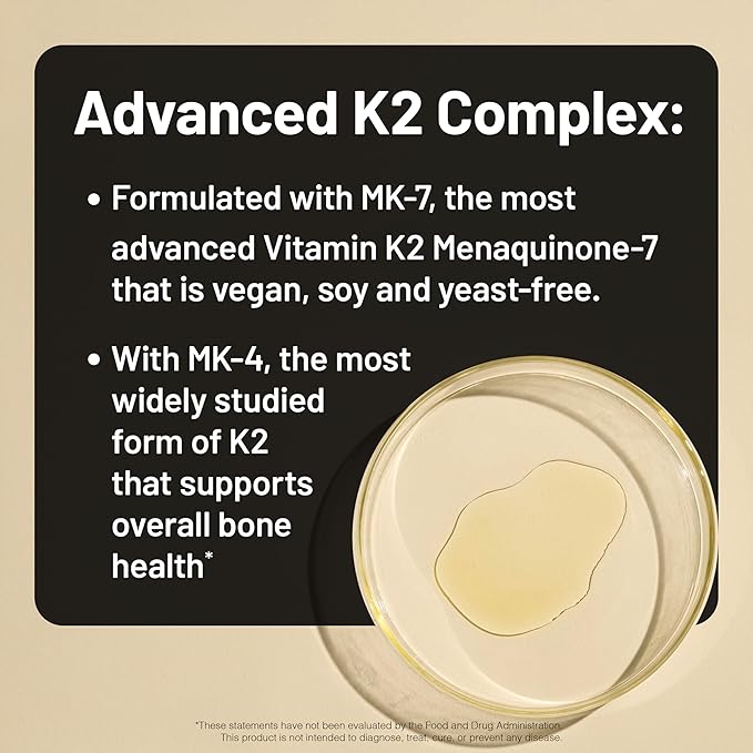 NatureWise Vitamin K2 Supplement with MK-7 100mcg and MK-4 500mcg - Enhanced Bioavailable Formula - K Complex for Bone and Heart Health - Vegan, Gluten Free, Non-GMO - 90 Softgels[3-Month Supply]