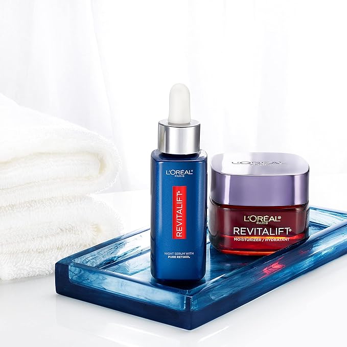 L'Oreal Paris Revitalift Triple Power Anti-Aging Face Moisturizer, Fragrance Free, Pro Retinol, Hyaluronic Acid & Vitamin C to Reduce Wrinkles, Firm & Brighten Skin, 2.55 Oz
