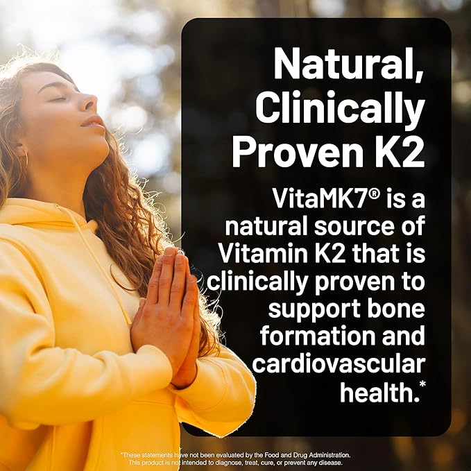 NatureWise Vegan Vitamin D3 + K2 - Organic D3 5000IU + Clinically Proven Vitamin K2 100mcg - Bone Support - High Absorption with Organic Cold-Pressed Olive Oil - Non-GMO - 60 Softgels[2-Month Supply]