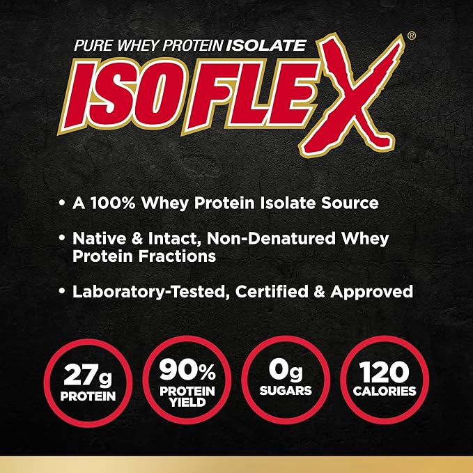 ALLMAX Nutrition ISOFLEX Whey Protein Isolate, Chocolate Peanut Butter - 2 lb - 27 Grams of Protein Per Scoop - Zero Fat & Sugar - 99% Lactose Free - Gluten Free & Soy Free - Approximate 30 Servings