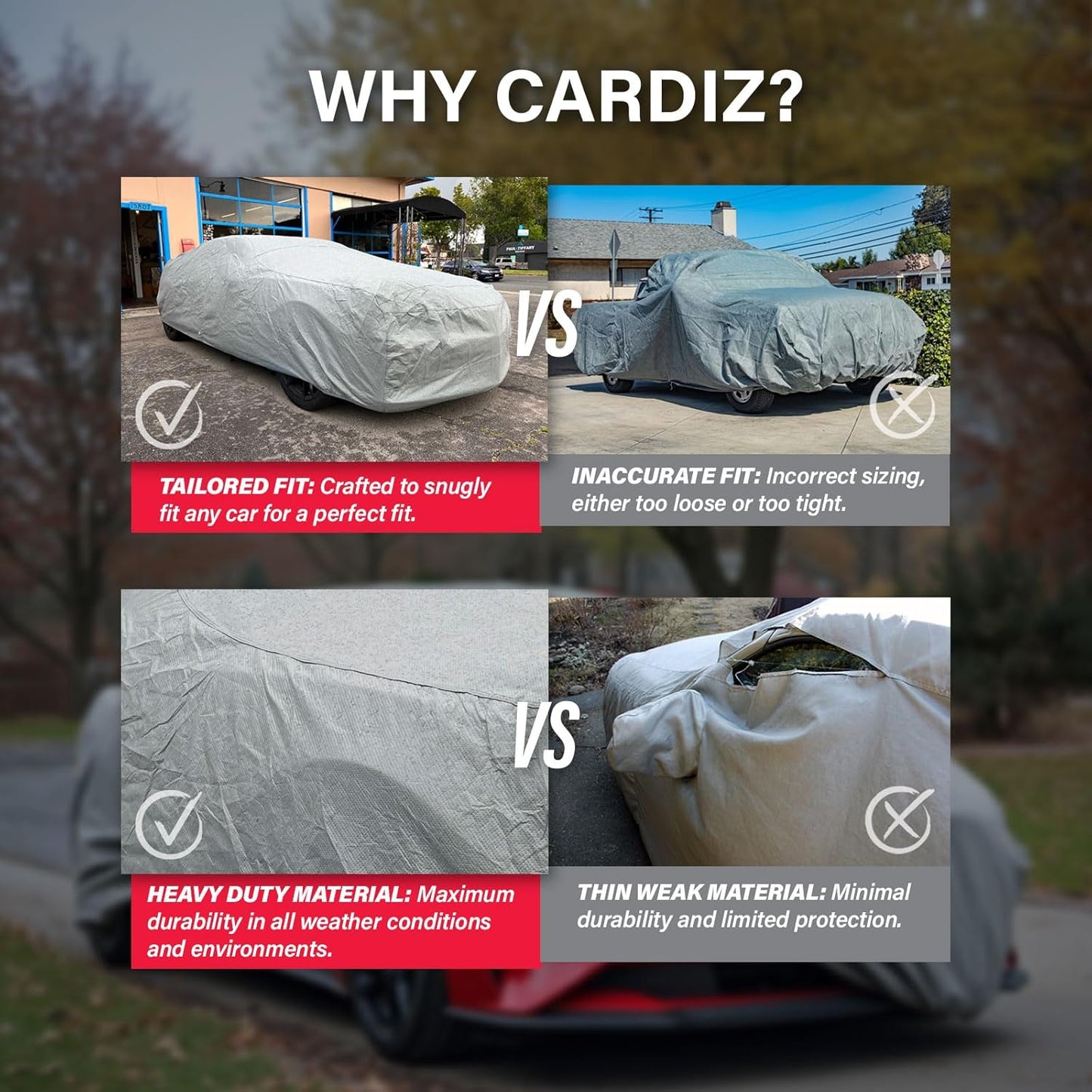 Supreme Full Car Cover - Semi Custom Fit for Nomad 1955-1957 Wagon 2-Door | All-Weather Protection: Waterproof, Dustproof, Windproof, UV-Resistant | Includes Accessories