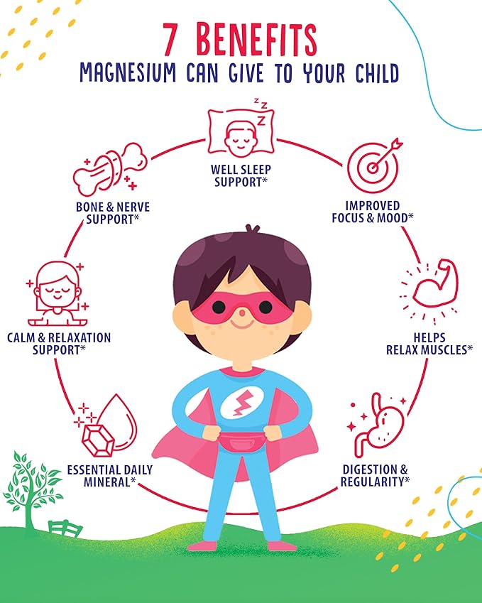 SUNNY SAM Magnesium Gummies for Kids and Magnesium Gummies for Kids & Adults - 100mg - Calm Magnesium Chews - Magnesium Citrate Chewable Supplement for Mood & Muscle Support