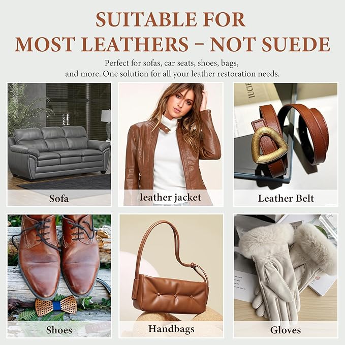 Leather Recoloring Balm Leather Color Restorer Scratch Repair Leather Paint for Furniture Couches Car Seats Shoes Bags Leather Dye and Restorer Restores Faded and Scratched Leather-Dark Gray