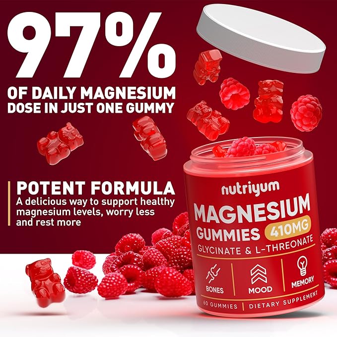 Magnesium Glycinate & L-Threonate Complex 410mg - Pack of 2