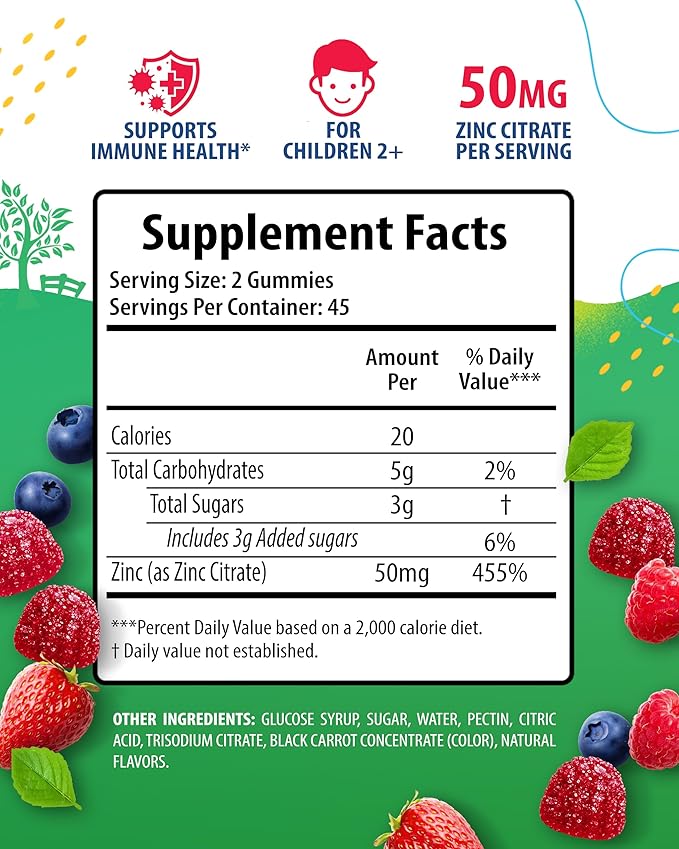Magnesium Gummies for Adults & Zinc Gummies for Kids & Adults. 200mg - Calm Magnesium Chews - Magnesium Citrate Chewable Supplement for Mood & Muscle Support. Zinc Chewable Gummy for Immune Support -