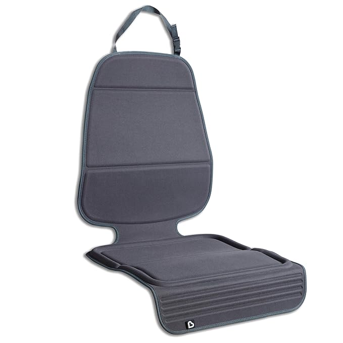 Munchkin Child Car Seat Protector, Elite Seat Guardian with Grime Guard Fabric, Dark Grey