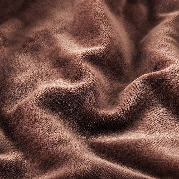 IR Imperial Rooms Coffee Sherpa Fleece Throw Blanket for Bed - Wholesale Bulk Pack of 16 Sherpa Blankets - Soft Fluffy Throw Blankets for Hotels, Guest Bedroom, 50x60 Inches
