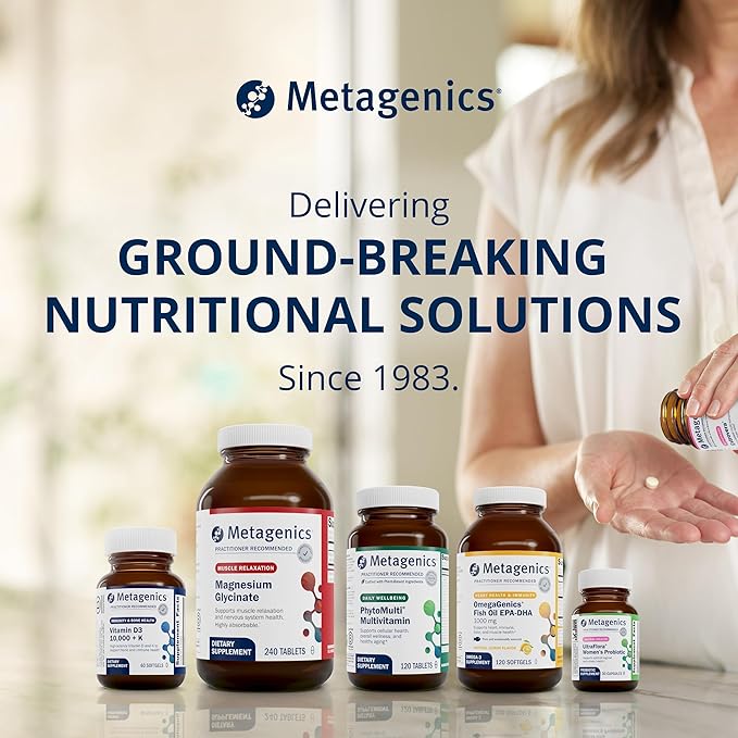 Metagenics Vitamin D3 + K - for Immune Support, Bone Health & Heart Health* - Vitamin D with MK-7 (Vitamin K2) - Non-GMO - Gluten-Free - 60 Softgels - 10,000 IU