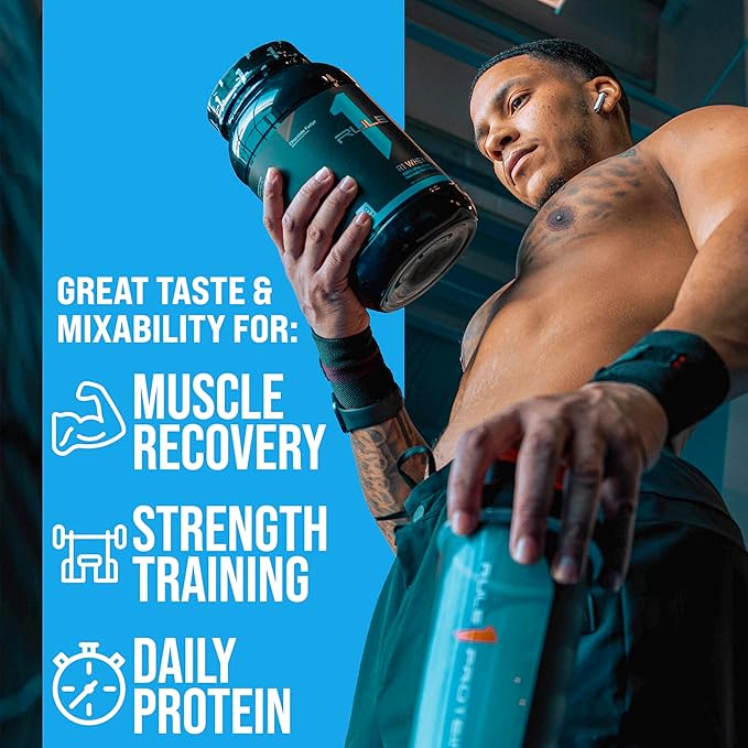 Rule One Proteins, R1 Whey Blend-Lightly Salted Caramel, 24g Fast-Acting Whey Protein Concentrates, Isolates, and Hydrolysates Per Serving, with Naturally Occurring EAAs and BCAAs, 5lbs