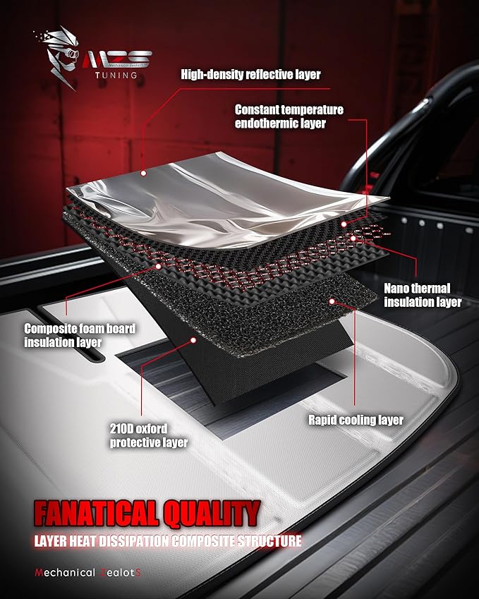 MZS Windshield Sun Shade Compatible with Charger 2011-2023, Foldable Car Front Window Sunshade with Storage Pouch, Sedan Sun Visor Shield Accessories for Interior Protector