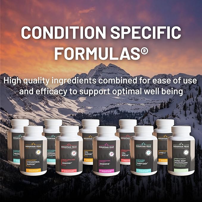 Mountain Peak Nutritionals Immuni-V & Sleep Easy Combo Pack - Herbal Supplement Duo with Antioxidants & Melatonin - Immune Support & Relaxation Formula - 60 Vegetarian Capsules Each