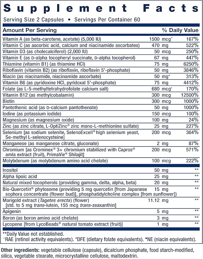 Life Extension Two-Per-Day Multivitamin, Vitamins B, C, D, zinc, Packed with Over 25 Vitamins, Minerals & extracts, Two-Month Supply, Non-GMO, Gluten-Free, 120 Capsules