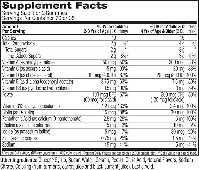 OLLY Kids Multivitamin Gummy Worms, Overall Health and Immune Support, Vitamins and Minerals A, C, D, E, Bs and Zinc, Chewable Supplement, Sour Fruit Punch, 45 Day Supply (70 Count)
