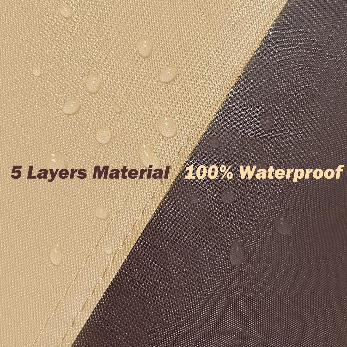 Car Cover Waterproof All Weather Compatible with Ford F150, Outdoor Anti-UV Sun Rain Protection Full Exterior Cover (Camel with Brown)